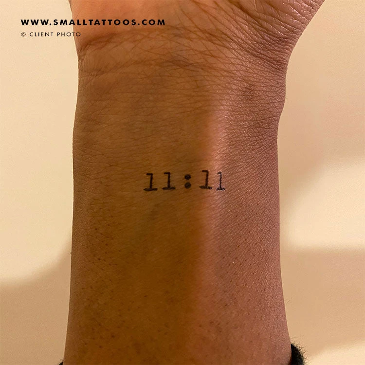 11:11 Angel Number Temporary Tattoo (Set Of 3) 4 11:11 Angel Number Temporary Tattoo (Set Of 3) - Image 2
