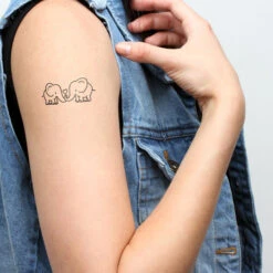 Elephants In Love Temporary Tattoo (Set Of 3) -Da Vinci Shop 1395434235trunk show 3 etsy3