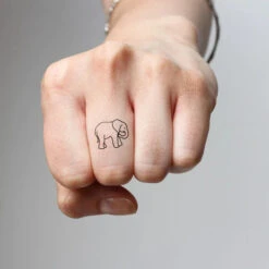 Baby Elephant (Right) Temporary Tattoo (Set Of 3) -Da Vinci Shop 1395435166trunk show 8 etsy3 600x 44265704 322d 4f29 998c 8fdee8796e38