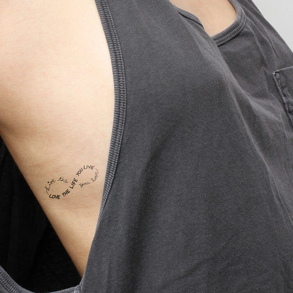 Live The Life You Love Infinity Temporary Tattoo (Set Of 3) 8 Live The Life You Love Infinity Temporary Tattoo (Set Of 3) - Image 6