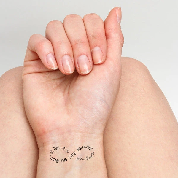 Live The Life You Love Infinity Temporary Tattoo (Set Of 3) 9 Live The Life You Love Infinity Temporary Tattoo (Set Of 3) - Image 7