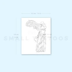Nike Of Samothrace Temporary Tattoo (Set Of 3) -Da Vinci Shop 1657270339 image1 st 750px
