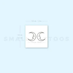 Two Moons Temporary Tattoo (Set Of 3) -Da Vinci Shop 1657539009 image1 st 750px