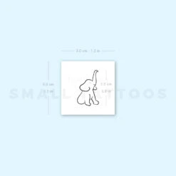 Sitting Elephant Temporary Tattoo (Set Of 3) -Da Vinci Shop 1657540018 image1 st 750px