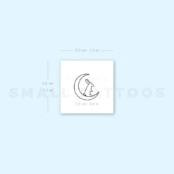 Moon And Rabbit Temporary Tattoo (Set Of 3) -Da Vinci Shop 1657540149 image1 st 750px