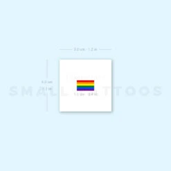 Rainbow Flag Temporary Tattoo (Set Of 3) -Da Vinci Shop 1657541118 image1 st 750px