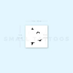 Small Flying Birds Temporary Tattoo (Set Of 3) -Da Vinci Shop 1657951599 image1 st 750px