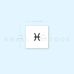 Pisces Zodiac Symbol Temporary Tattoo (Set Of 3) -Da Vinci Shop 1657952491 image1 st 750px