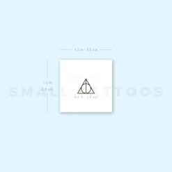 Small Deathly Hallows Temporary Tattoo (Set Of 3) -Da Vinci Shop 1657954480 image1 st 750px