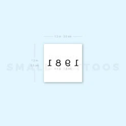 1981 Birth Year Temporary Tattoo (Set Of 3) -Da Vinci Shop 1657954590 image1 st 750px