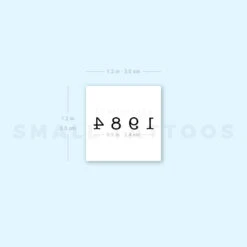 1984 Birth Year Temporary Tattoo (Set Of 3) -Da Vinci Shop 1657954619 image1 st 750px