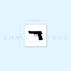 Gun Temporary Tattoo (Set Of 3) -Da Vinci Shop 1657955274 image1 st 750px