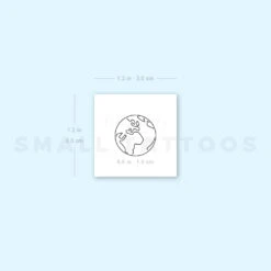 Planet Earth Temporary Tattoo (Set Of 3) -Da Vinci Shop 1657955499 image1 st 750px