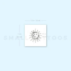 Sun And Moon Temporary Tattoo (Set Of 3) -Da Vinci Shop 1657955760 image1 st 750px