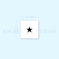 Black Star Temporary Tattoo (Set Of 3) -Da Vinci Shop 1657955899 image1 st 750px
