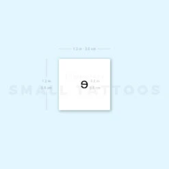 E Lowercase Typewriter Letter Temporary Tattoo (Set Of 3) -Da Vinci Shop 1657955949 image1 st 750px