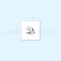 Small Swallow Outline Temporary Tattoo (Set Of 3) 5 Small Swallow Outline Temporary Tattoo (Set Of 3) -Da Vinci Shop 1657956180 image1 st 750px