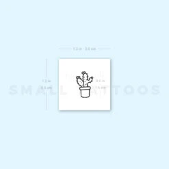 Matching Cactus Temporary Tattoos (Set Of 3+3) -Da Vinci Shop 1657956329 image1 st 750px