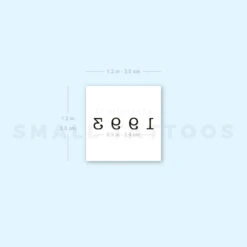 1993 Birth Year Temporary Tattoo (Set Of 3) -Da Vinci Shop 1657956339 image1 st 750px