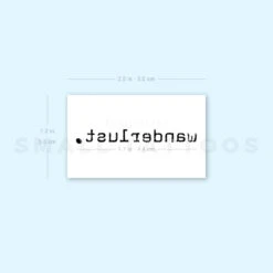 Typewriter Font Style 'Wanderlust' Temporary Tattoo (Set Of 3) -Da Vinci Shop 1657956489 image1 st 750px