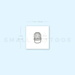 Matching Cactus Temporary Tattoos (Set Of 3+3) -Da Vinci Shop 1657956890 image1 st 750px