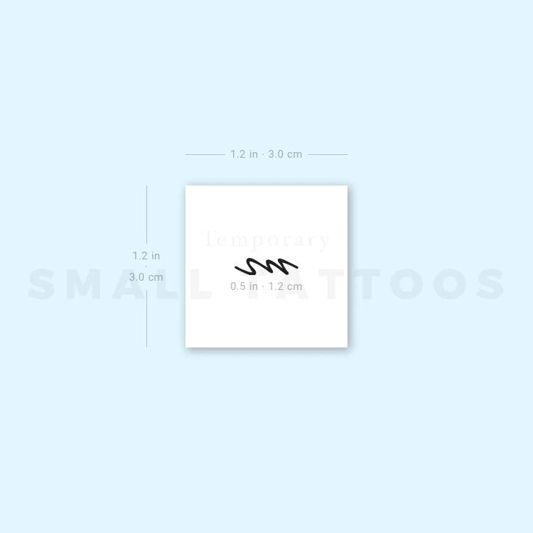 M Handwritten Letter Temporary Tattoo (Set Of 3) 5 M Handwritten Letter Temporary Tattoo (Set Of 3) - Image 3