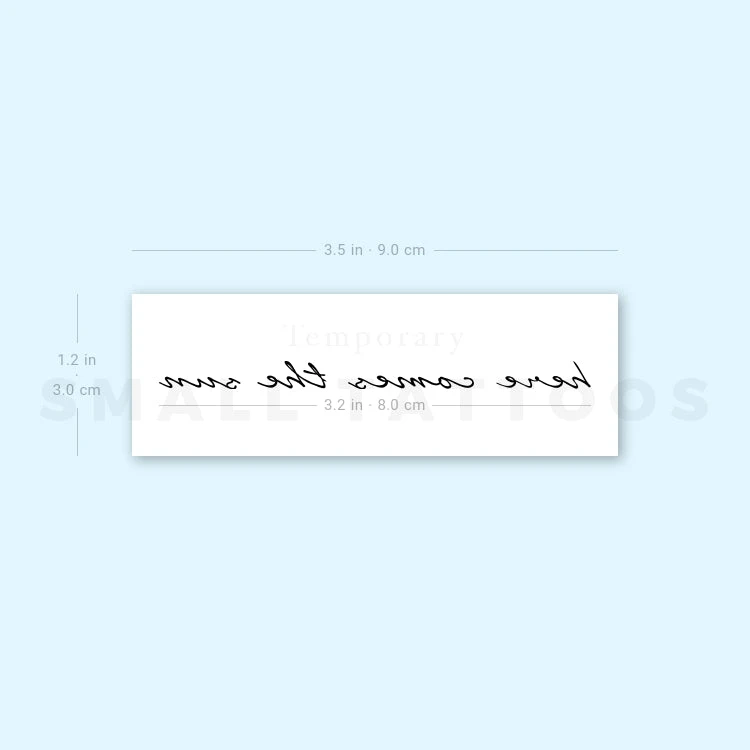 Here Comes The Sun Temporary Tattoo (Set Of 3) 6 Here Comes The Sun Temporary Tattoo (Set Of 3) - Image 4