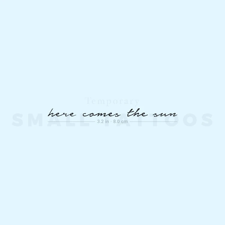 Here Comes The Sun Temporary Tattoo (Set Of 3) 5 Here Comes The Sun Temporary Tattoo (Set Of 3) - Image 3