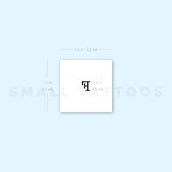 F Uppercase Typewriter Letter Temporary Tattoo (Set Of 3) -Da Vinci Shop 1657957128 image1 st 750px