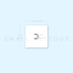 Small Crescent Moon Outline Temporary Tattoo (Set Of 3) -Da Vinci Shop 1657957209 image1 st 750px