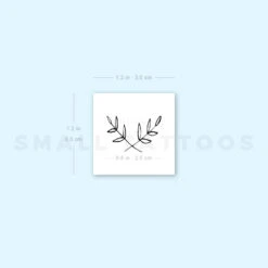 Fine Line Wreath Temporary Tattoo (Set Of 3) -Da Vinci Shop 1657957482 image1 st 750px