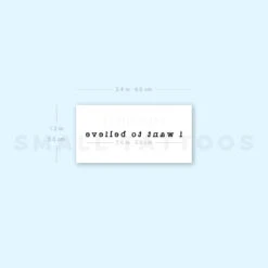 I Want To Believe Temporary Tattoo (Set Of 3) -Da Vinci Shop 1657958379 image1 st 750px