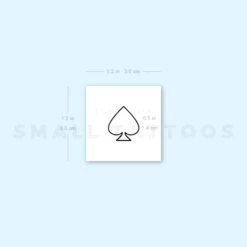Fine Line Spade Temporary Tattoo (Set Of 3) -Da Vinci Shop 1657958847 image1 st 750px