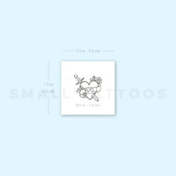 Heart And Sword Temporary Tattoo (Set Of 3) -Da Vinci Shop 1657959618 image1 st 750px