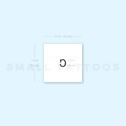 C Uppercase Typewriter Letter Temporary Tattoo (Set Of 3) -Da Vinci Shop 1657959828 image1 st 750px