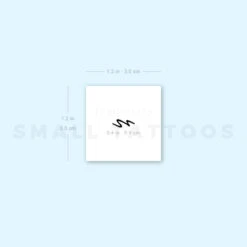 N Handwritten Letter Temporary Tattoo (Set Of 3) -Da Vinci Shop 1657959938 image1 st 750px