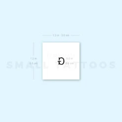 G Uppercase Typewriter Letter Temporary Tattoo (Set Of 3) -Da Vinci Shop 1657959969 image1 st 750px