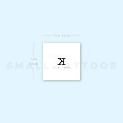 K Uppercase Typewriter Letter Temporary Tattoo (Set Of 3) -Da Vinci Shop 1657959978 image1 st 750px a2e3dab6 cd69 4b25 b9a0 28191a1eb8f3