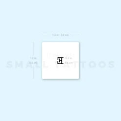 E Uppercase Typewriter Letter Temporary Tattoo (Set Of 3) -Da Vinci Shop 1657960030 image1 st 750px