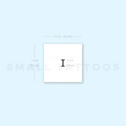 I Uppercase Typewriter Letter Temporary Tattoo (Set Of 3) -Da Vinci Shop 1657960048 image1 st 750px