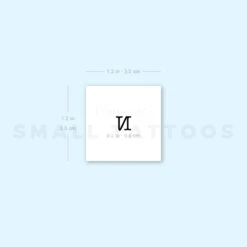 N Uppercase Typewriter Letter Temporary Tattoo (Set Of 3) -Da Vinci Shop 1657960067 image1 st 750px