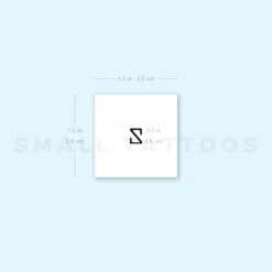 Z Uppercase Typewriter Letter Temporary Tattoo (Set Of 3) -Da Vinci Shop 1657960089 image1 st 750px