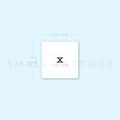 X Lowercase Typewriter Letter Temporary Tattoo (Set Of 3) -Da Vinci Shop 1657960138 image1 st 750px