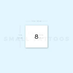 Number 8 Temporary Tattoo (Set Of 3) -Da Vinci Shop 1657960209 image1 st 750px