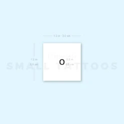 O Lowercase Typewriter Letter Temporary Tattoo (Set Of 3) -Da Vinci Shop 1657960297 image1 st 750px