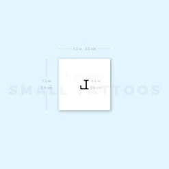 L Uppercase Typewriter Letter Temporary Tattoo (Set Of 3) -Da Vinci Shop 1657960330 image1 st 750px