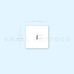 I Lowercase Typewriter Letter Temporary Tattoo (Set Of 3) -Da Vinci Shop 1657960340 image1 st 750px