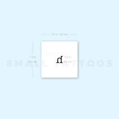 H Lowercase Typewriter Letter Temporary Tattoo (Set Of 3) -Da Vinci Shop 1657960409 image1 st 750px