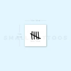 Tally Marks Temporary Tattoo (Set Of 3) -Da Vinci Shop 1657960976 image1 st 750px