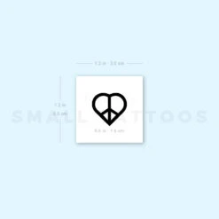 Love And Peace Symbol Temporary Tattoo (Set Of 3) -Da Vinci Shop 1657961637 image1 st 750px